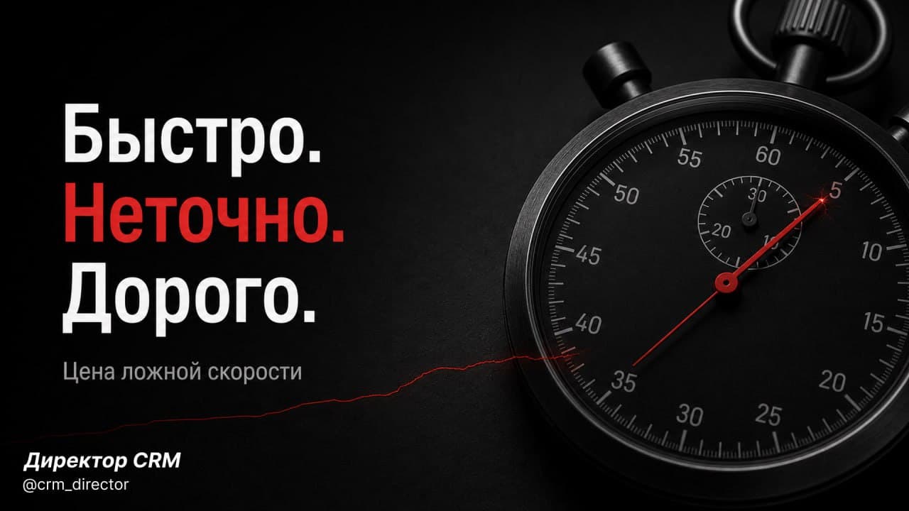 "Быстро сделал" - один из самых дорогих поводов для похвалы в операционке